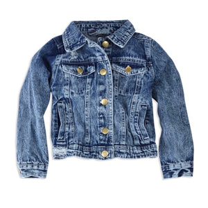Baby Girl Reversible Sequin Patch Denim Jacket