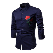 Load image into Gallery viewer, Time to Shine Rose Embroidered Button Down Shirt
