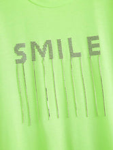 Load image into Gallery viewer, Neon Green Rhinestone Letter Fringe Details Dress
