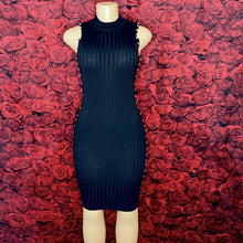 Load image into Gallery viewer, Mock-Neck Studded Rib-Knit Dress
