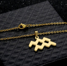 Load image into Gallery viewer, Stainless Steel Zodiac Necklace &amp; Earrings Set
