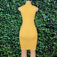 Load image into Gallery viewer, Mock-Neck Studded Rib-Knit Dress
