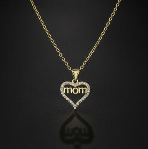 “Mom” Mother’s Day Rhinestone Necklace