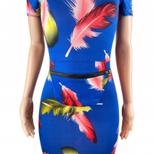 Load image into Gallery viewer, Go Your Own Way Feather Print Dress w/Matching Fanny Pack
