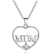 Load image into Gallery viewer, “Mum” Heart Shaped Rhinestone Decor Necklace
