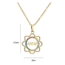 Load image into Gallery viewer, “Mama” Mother’s Day Flower Shaped Necklace
