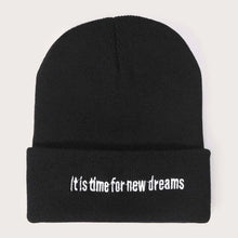 Load image into Gallery viewer, “It’s Time for new Dreams” Embroidery Beanie
