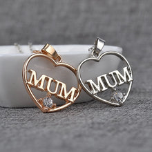 Load image into Gallery viewer, “Mum” Heart Shaped Rhinestone Decor Necklace
