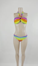 Load and play video in Gallery viewer, Colorful Striped Bikini Set
